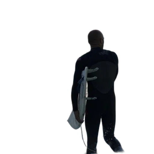 staff, jacket, robot, umbrella, 3d render, concept art, photorealistic, underwater transparent PNG cut-out