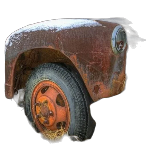 car, robot, mask, weapon, photorealistic, 3d render, concept art, rusty transparent PNG cut-out