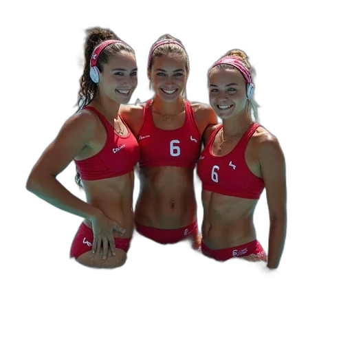 staff, women, water, polo transparent PNG cut-out