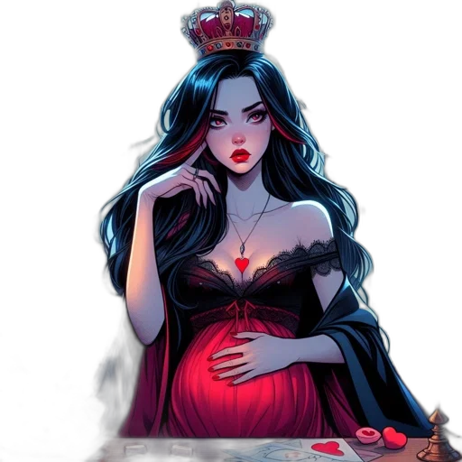 crown, dress, jewelry, concept art, fantasy art, comic book art, pixel art, fire transparent PNG cut-out