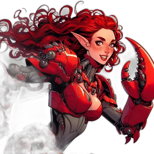 weapon, concept art, comic book art, fantasy art, pixel art, red, elvish, figure transparent PNG cut-out