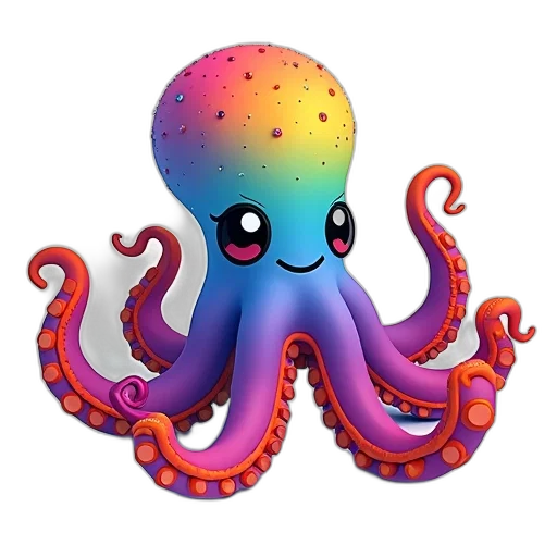 creature, animal, staff, concept art, 3d render, pixel art, watercolor, colorful transparent PNG cut-out