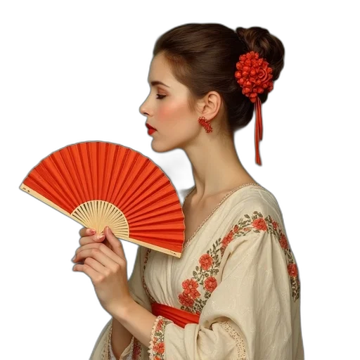 umbrella, staff, dress, jewelry transparent PNG cut-out