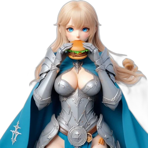 food, robot, concept art, 3d render, fantasy art, anime, female, figure transparent PNG cut-out