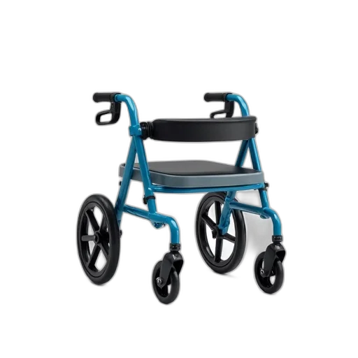 car, 3d render, blue, walker, grey, frame, black, wheels transparent PNG cut-out