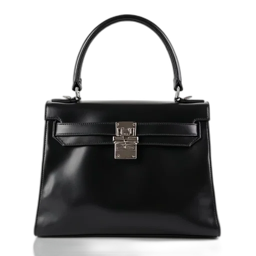 dark, monochrome, black, handbag, shiny, metallic, handle, silver transparent PNG cut-out