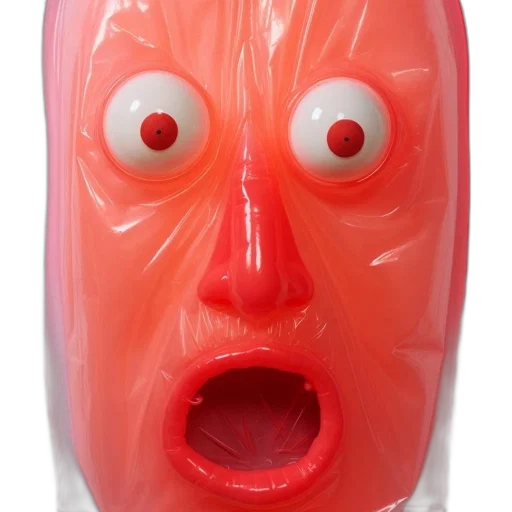 mask, face, bottle, creature, 3d render, photorealistic, translucent, three-dimensional transparent PNG cut-out