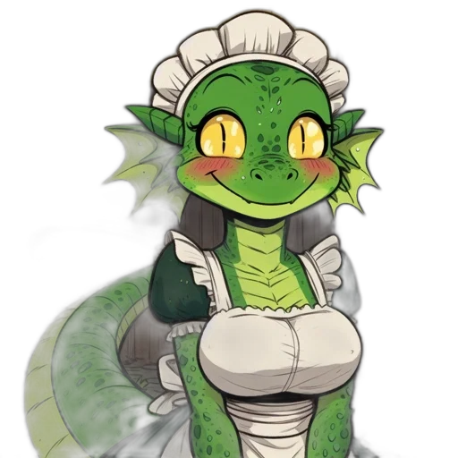dragon, staff, pixel art, fantasy art, concept art, watercolor, green, reptilian transparent PNG cut-out