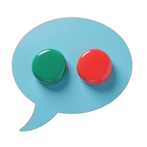 3d render, blue, speech, bubble transparent PNG cut-out