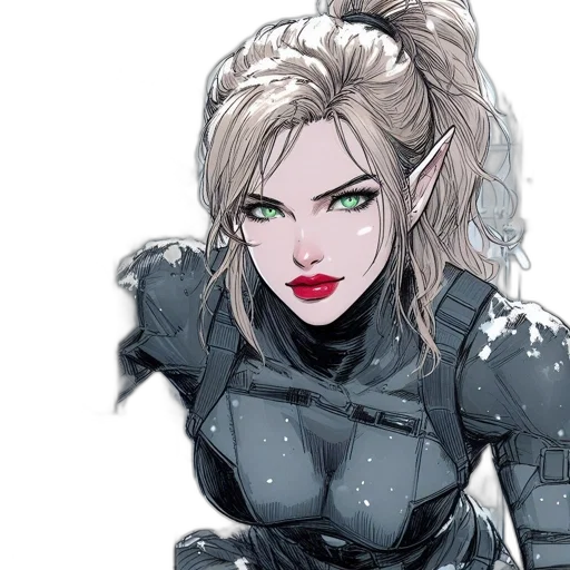 comic book art, concept art, fantasy art, cartoon, dark, green, monochrome, intense transparent PNG cut-out