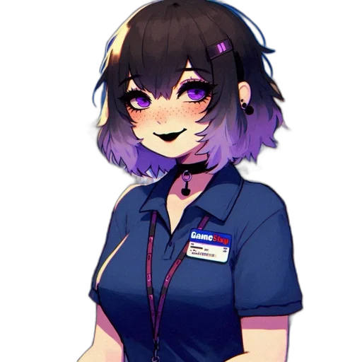 staff, hair, creature, face, pixel art, anime, cartoon, fantasy art transparent PNG cut-out