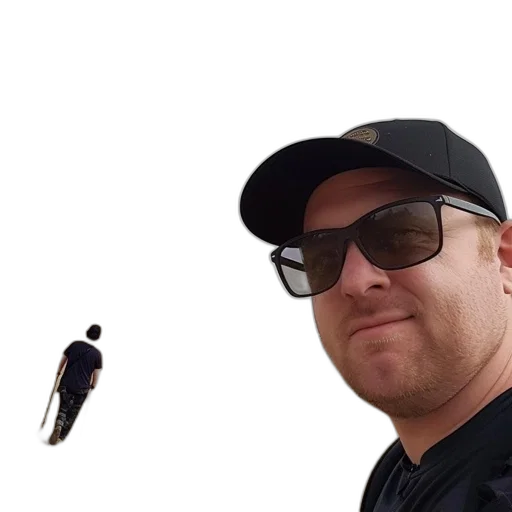 staff, hat, jacket, face, photorealistic, 3d render, concept art, man transparent PNG cut-out