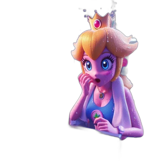 crown, staff, dress, creature, 3d render, concept art, fantasy art, pixel art transparent PNG cut-out