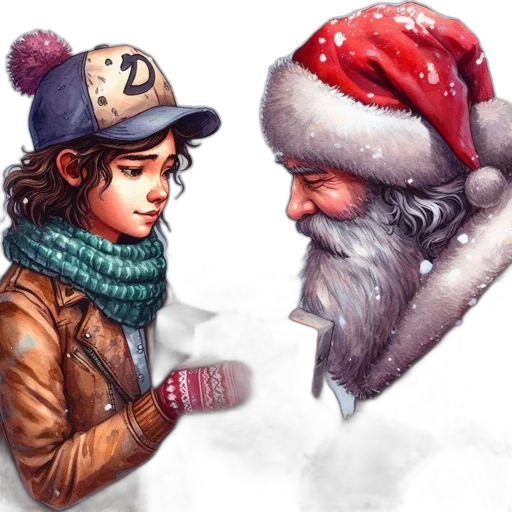 hat, concept art, comic book art, fantasy art, photorealistic, snow, city street, winter transparent PNG cut-out