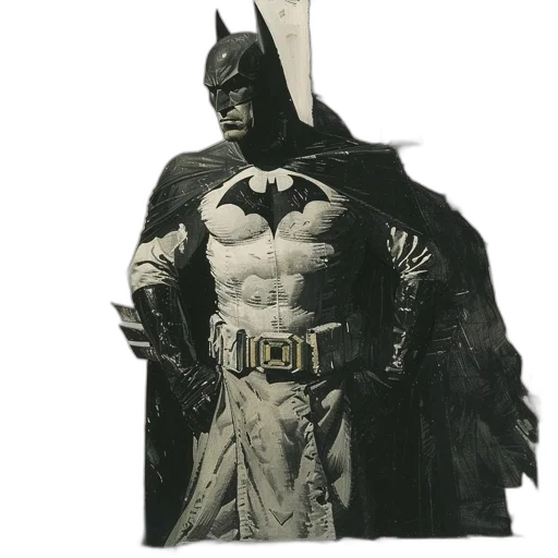 mask, comic book art, concept art, batman, wearing, his, iconic, costume transparent PNG cut-out