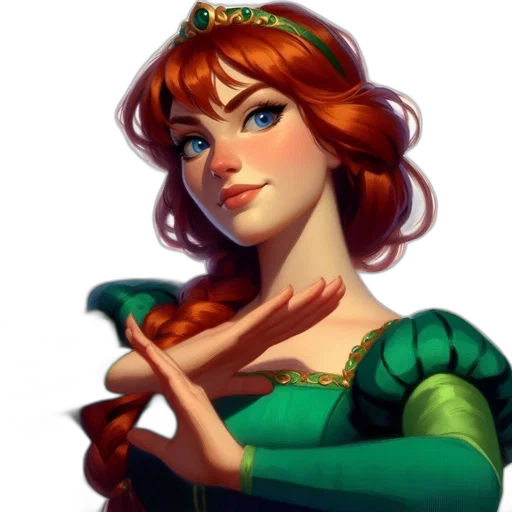 crown, dress, jewelry, face, fantasy art, concept art, pixel art, 3d render transparent PNG cut-out