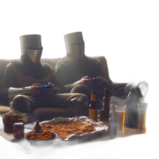 furniture, food, mask, hat, concept art, 3d render, pixel art, fire transparent PNG cut-out