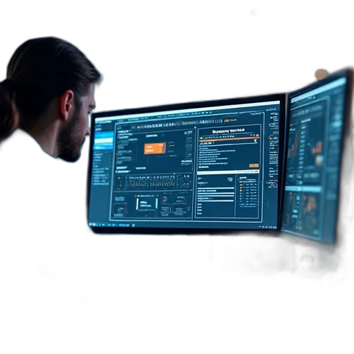 staff, cyberpunk, 3d render, concept art transparent PNG cut-out