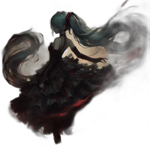 dress, weapon, dragon, sword, concept art, fantasy art, pixel art, anime transparent PNG cut-out