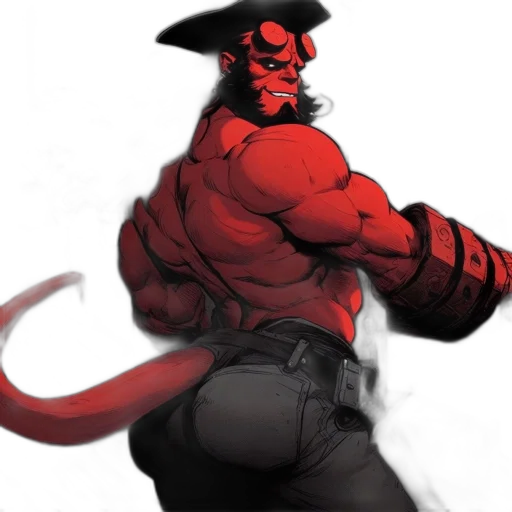 staff, concept art, comic book art, fantasy art, cartoon, red, imposing, anthropomorphic transparent PNG cut-out
