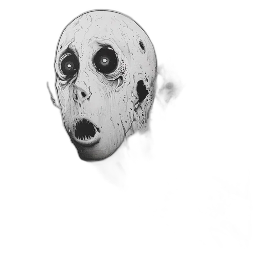 mask, face, creature, robot, concept art, 3d render, photorealistic, pencil sketch transparent PNG cut-out