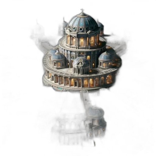 building, crown, hat, weapon, concept art, fantasy art, 3d render, pixel art transparent PNG cut-out