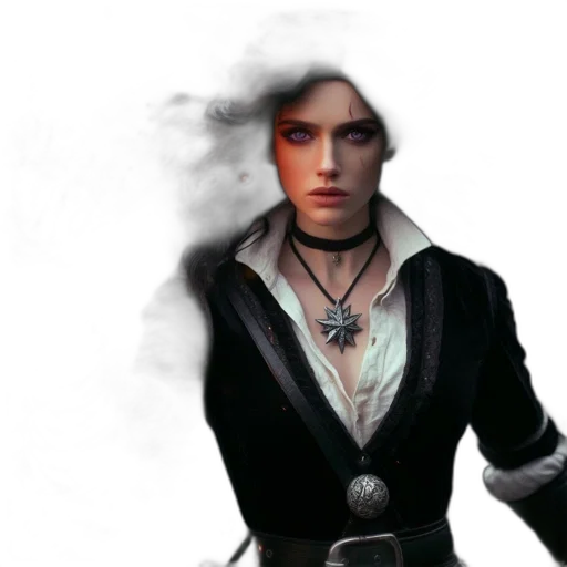 staff, jacket, face, sword, concept art, fantasy art, photorealistic, 3d render transparent PNG cut-out