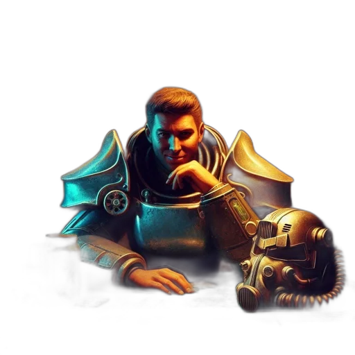 weapon, robot, staff, mask, concept art, fantasy art, 3d render, pixel art transparent PNG cut-out