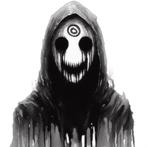 mask, creature, face, jacket, concept art, pixel art, comic book art, fantasy art transparent PNG cut-out