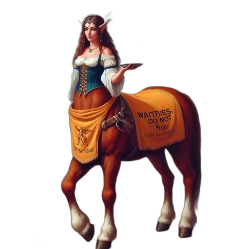 staff, dress, fantasy art, concept art, photorealistic, oil painting, tavern, scene transparent PNG cut-out
