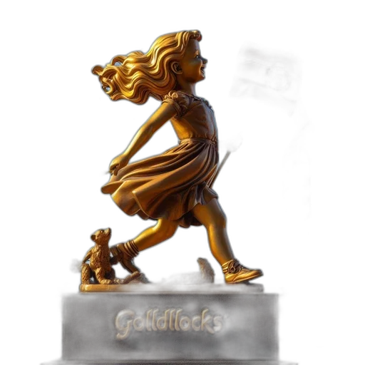 crown, jewelry, 3d render, photorealistic, concept art, gold, statue, girl transparent PNG cut-out