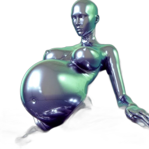 robot, creature, jewelry, dress, 3d render, concept art, cyberpunk, photorealistic transparent PNG cut-out