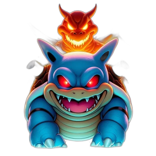 dragon, creature, mask, staff, concept art, 3d render, fantasy art, pixel art transparent PNG cut-out