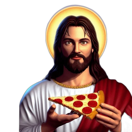 food, 3d render, pixel art, photorealistic, vaporwave, rendering, jesus, christ transparent PNG cut-out