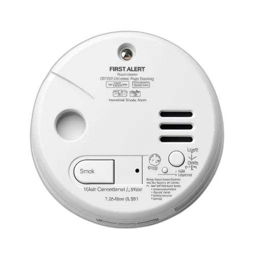 white, smoke, detector, wireless, connection, indicator, battery, compartment transparent PNG cut-out
