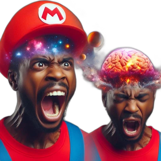 mask, hat, face, concept art, 3d render, mario, super, series transparent PNG cut-out