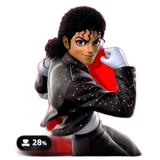 jacket, weapon, mask, concept art, 3d render, photorealistic, pixel art, red transparent PNG cut-out