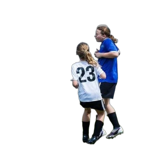staff, photorealistic, soccer, player, blue, jersey, heads, ball transparent PNG cut-out