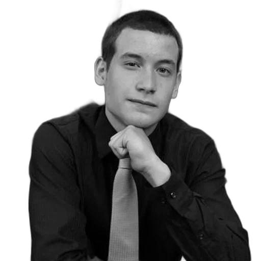 staff, face, jacket, photorealistic, young, man, black, shirt transparent PNG cut-out