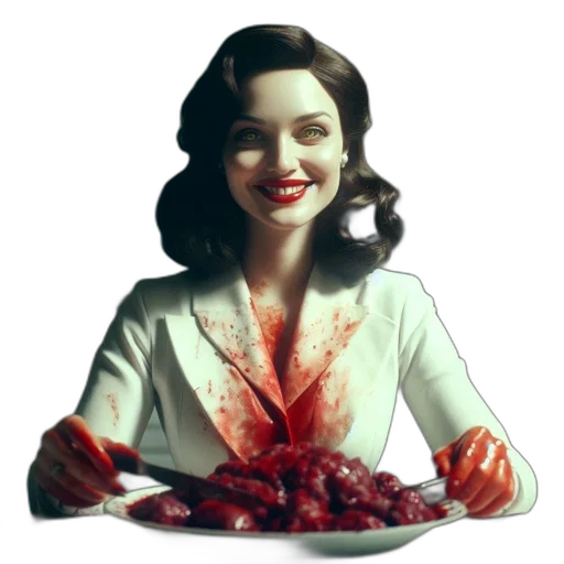 food, face, dress, crown, concept art, photorealistic, pixel art, comic book art transparent PNG cut-out