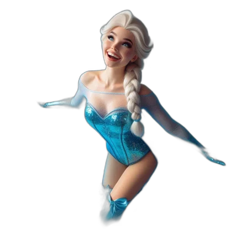 3d render, concept art, fantasy art, comic book art, woman, dressed, blue, fairy transparent PNG cut-out