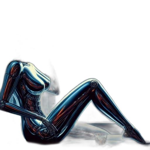 robot, jewelry, furniture, creature, concept art, cyberpunk, comic book art, 3d render transparent PNG cut-out