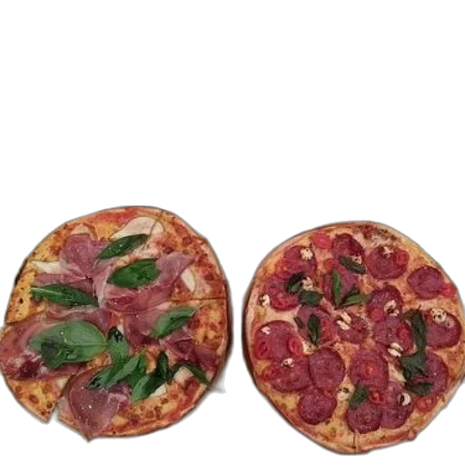 food, umbrella, 3d render, photorealistic, four, different, types, pizza transparent PNG cut-out