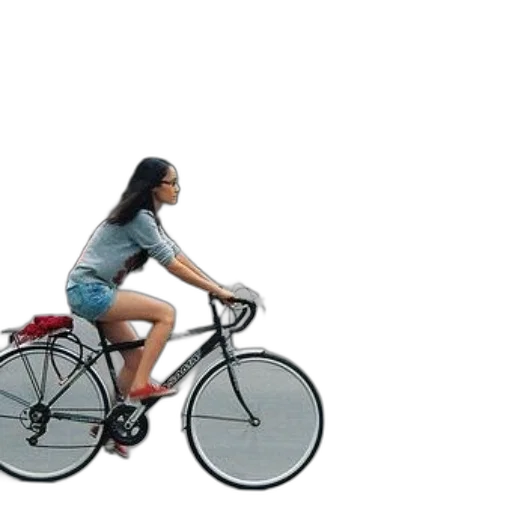umbrella, 3d render, concept art, photorealistic, woman, denim, shorts, rides transparent PNG cut-out