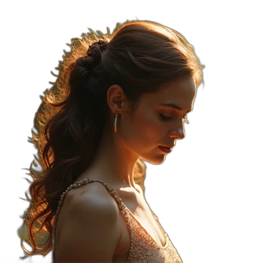 crown, dress, jewelry, face, photorealistic, concept art, fantasy art, oil painting transparent PNG cut-out