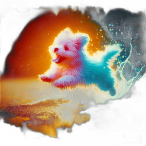 dragon, animal, creature, hair, concept art, fantasy art, photorealistic, vaporwave transparent PNG cut-out