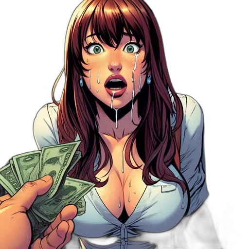 comic book art, concept art, cartoon, anime, illustrated, scene, shows, surprised transparent PNG cut-out