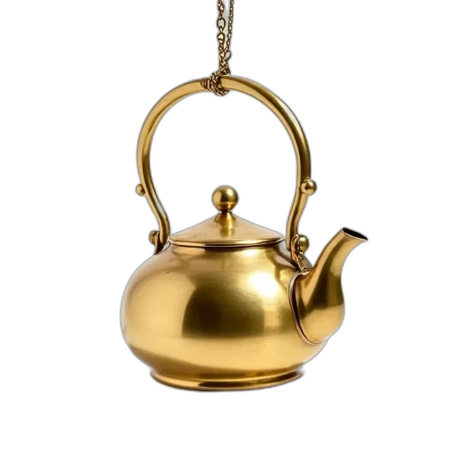 jewelry, crown, staff, 3d render, photorealistic, golden, brass, kettle transparent PNG cut-out