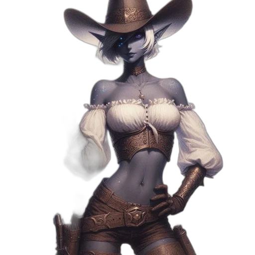 hat, staff, weapon, dress, concept art, fantasy art, comic book art, pixel art transparent PNG cut-out