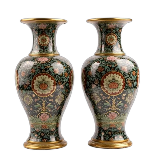 furniture, jewelry, 3d render, photorealistic, two, ornate, antique, chinese transparent PNG cut-out